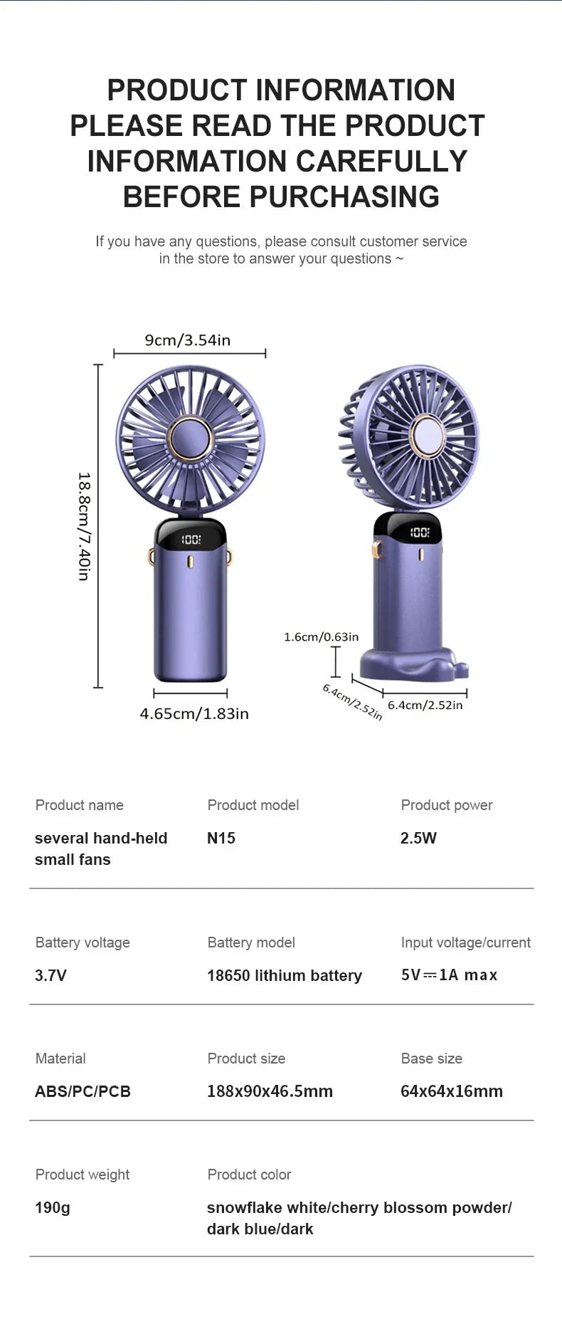 AuraBreeze™ Mini Frosty Fan